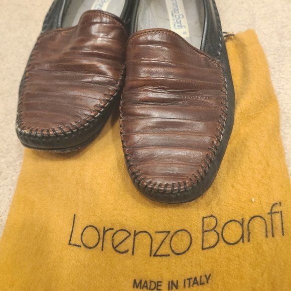 Lorenzo Banfi leather dress shoes Men's Made in Italy w/ carry bag - Picture 6 of 6